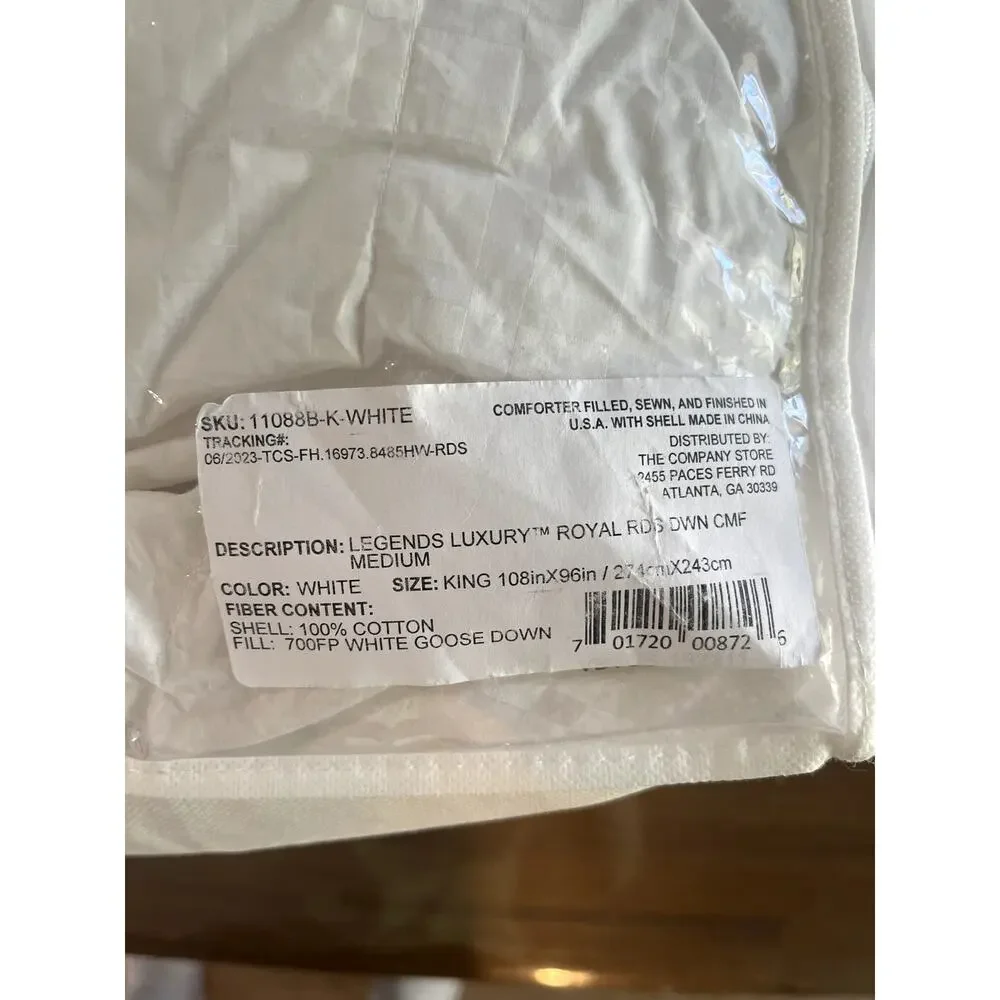 Copied - The Company Store Legends Luxury Luxe Royal Down Extra Comforter
